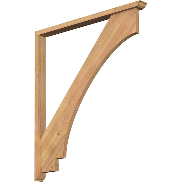 Ekena Millwork Imperial Traditional Smooth Bracket w/ Offset Brace, Western Red Cedar, 3 1/2"W x 42"D x 48"H BKT0402X42X48IMP01SWR - main